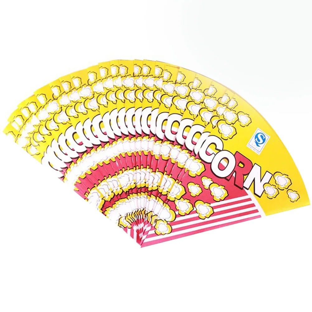 Cone Shape Popcorn Bags Paper Popcorn Paper Bag Treat Bags with Tapered Tips Paper for Pop Corn Candy Snacks Wedding Party