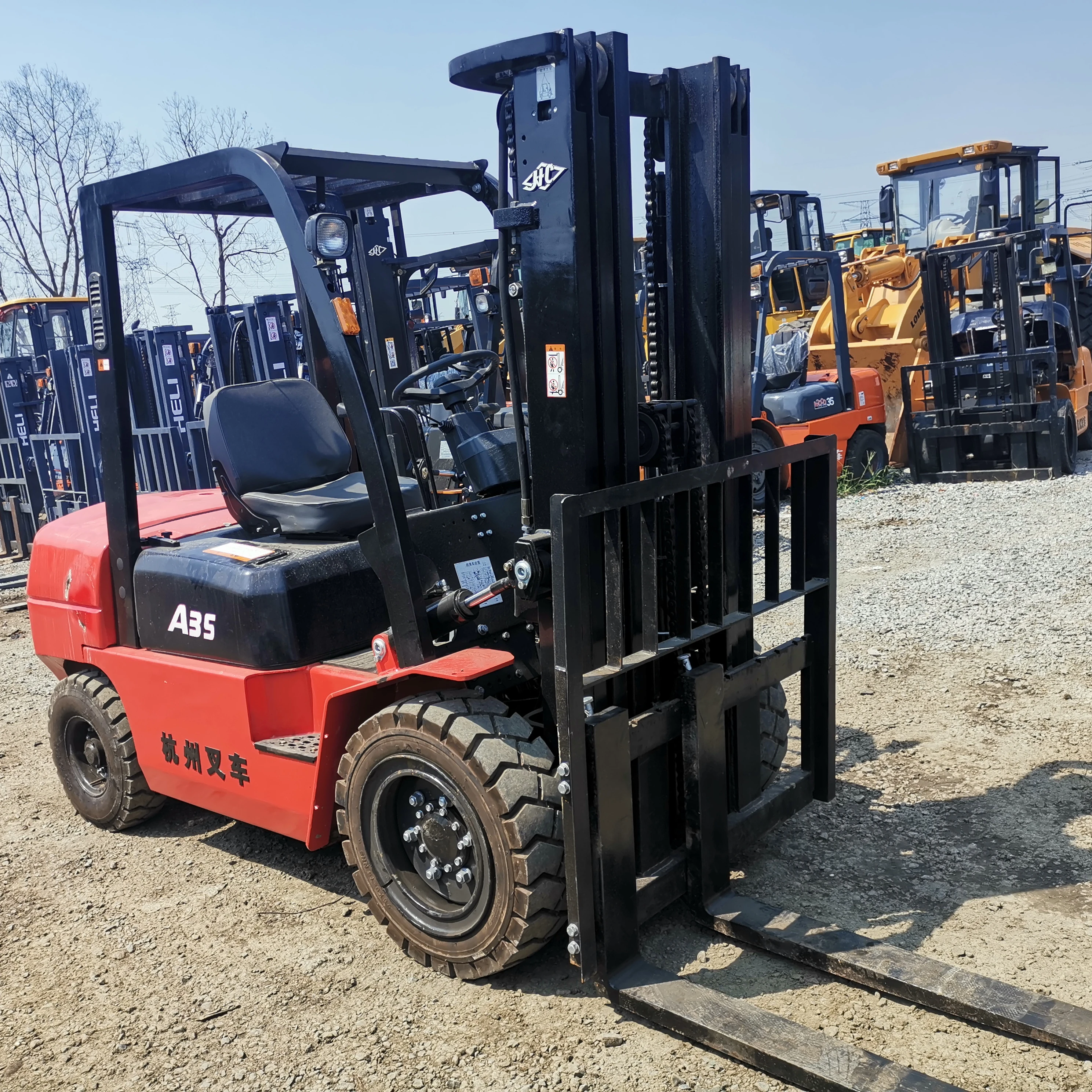 HANGCHA forklift truck Secondhand HANGCHA A35Z Forklift Truck 3.5 Ton high efficient 2 forks Mining Machinery made in China