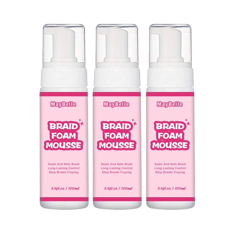 No Frizz 100ml Long Lasting Mousse For Hair For Braids For Brand Private Label Shining Braiding Mousse Braid Mousse