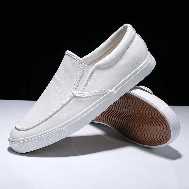 sh11067a British Style slip on shoes men white brown black color casual fashion shoe for men