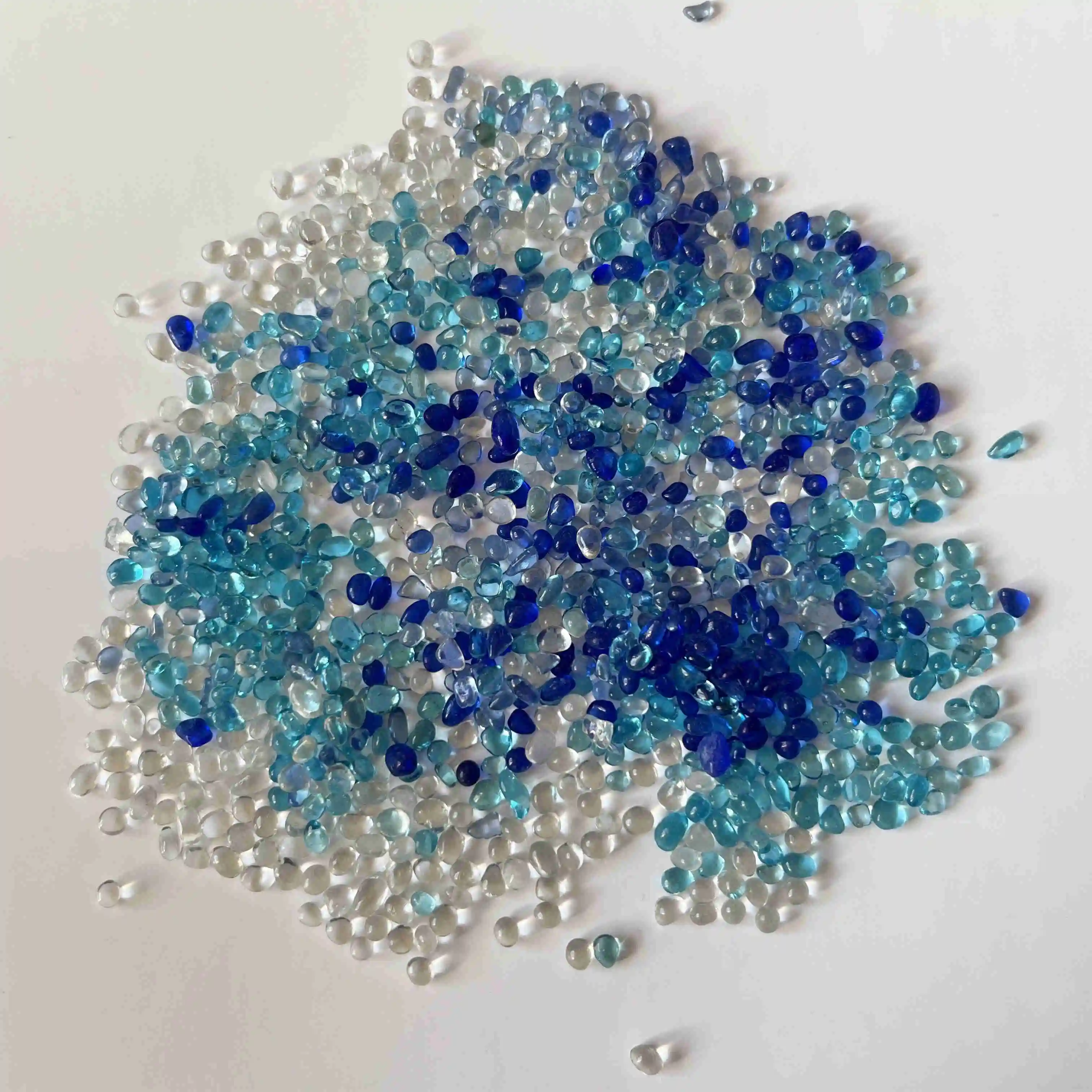 Blue mixed Glass Bead Pool Plaster Finishes for Swimming Pool