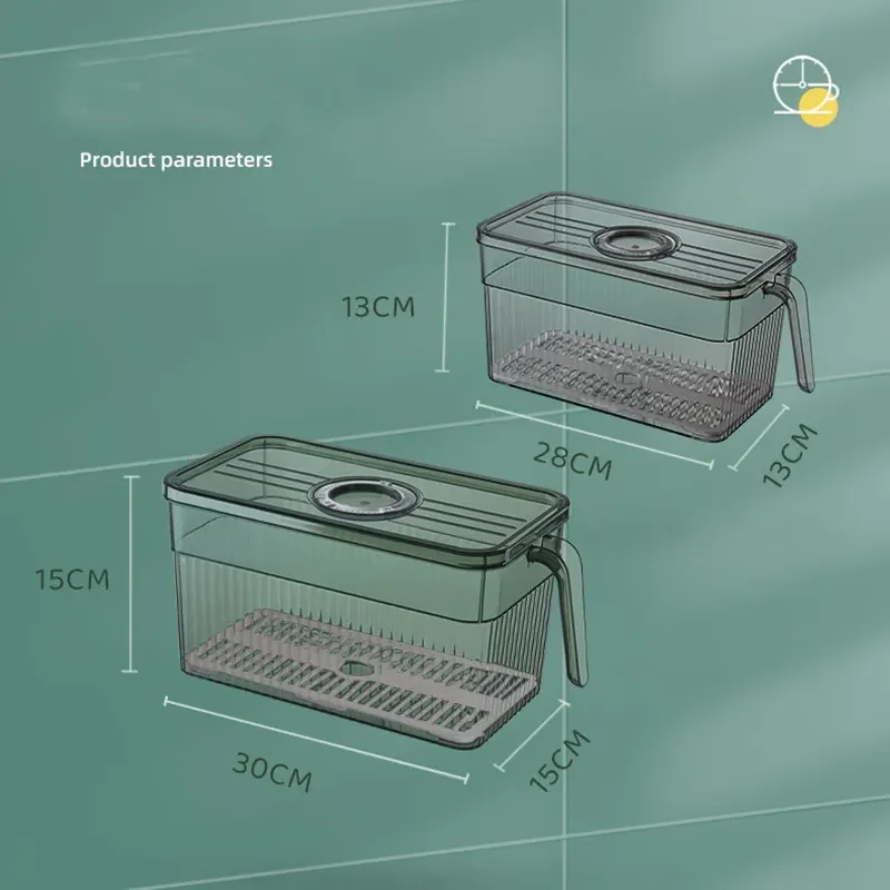 Storage container kitchen 4L high quality refrigerator storage bin box storage organization with handle