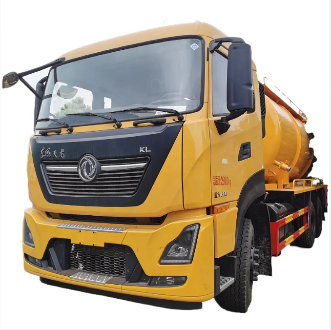 Dongfeng 6*4 10 wheeler 20m3 capacity vacuum pump sucking sludge septic fecal vacuum tank cleaning truck for sale