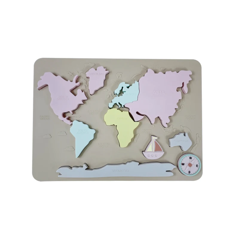 Manufacturer Custom New Funny Silicone Ocean Puzzle Kid Education Toy Learning 3D Jigsaw Puzzles Game Toys For Kids Children