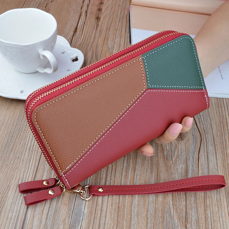 Multi-color Fashion Wallets 2021 Hot Selling Custom Logo and Long Multi-functional Elegant Wallets for Women Fashionable PU