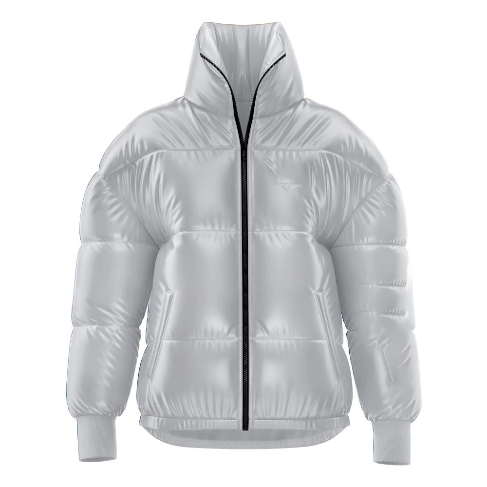 Wholesale Customized Winter Warm Lightweight White Duck Down Shiny Couple Down Jacket Outdoor Fashion Versatile Puffer Jacket