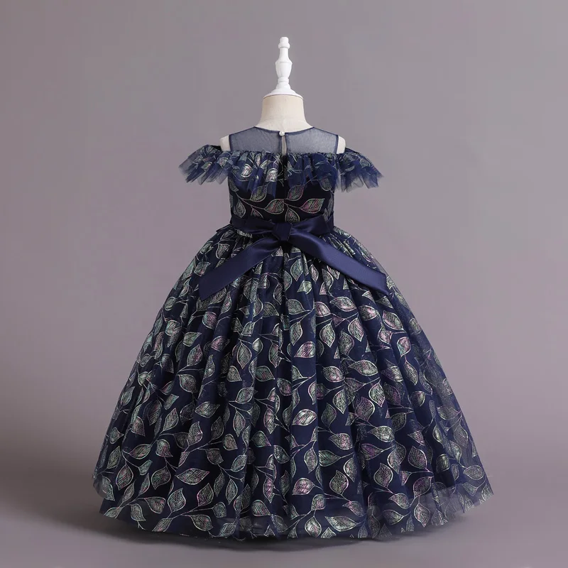 Fashion Kids Clothing Sunflower Baby Girls Wedding Dresses Birthday Party FOR 5-10YEARS Y007