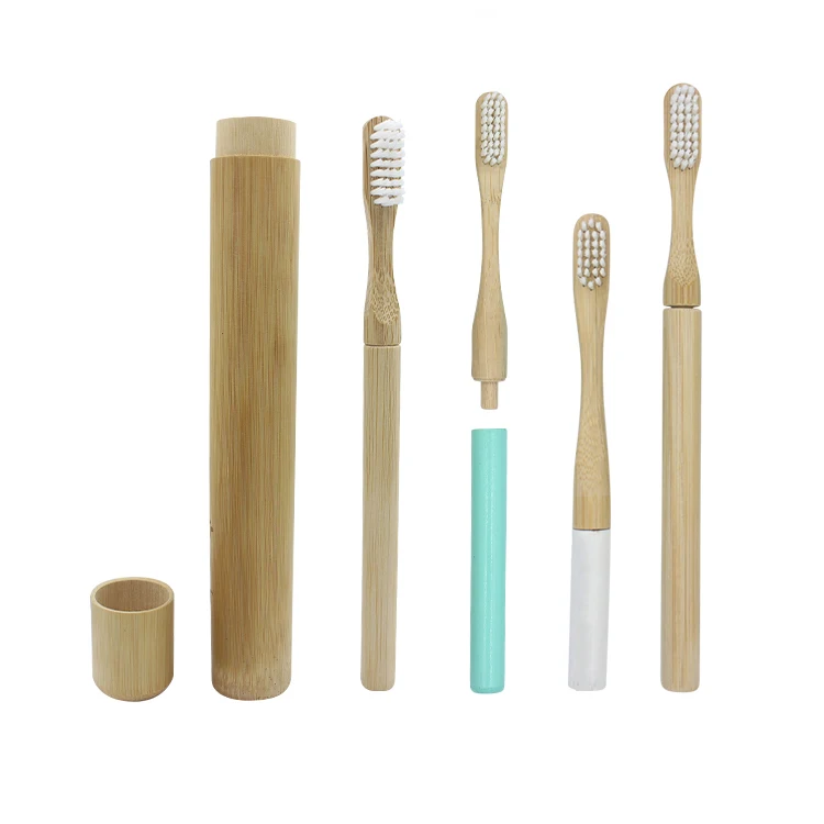 Professional Soft Bristle Teeth Brush Bamboo Toothbrush Organic biodegradable replaceable head bamboo toothbrush