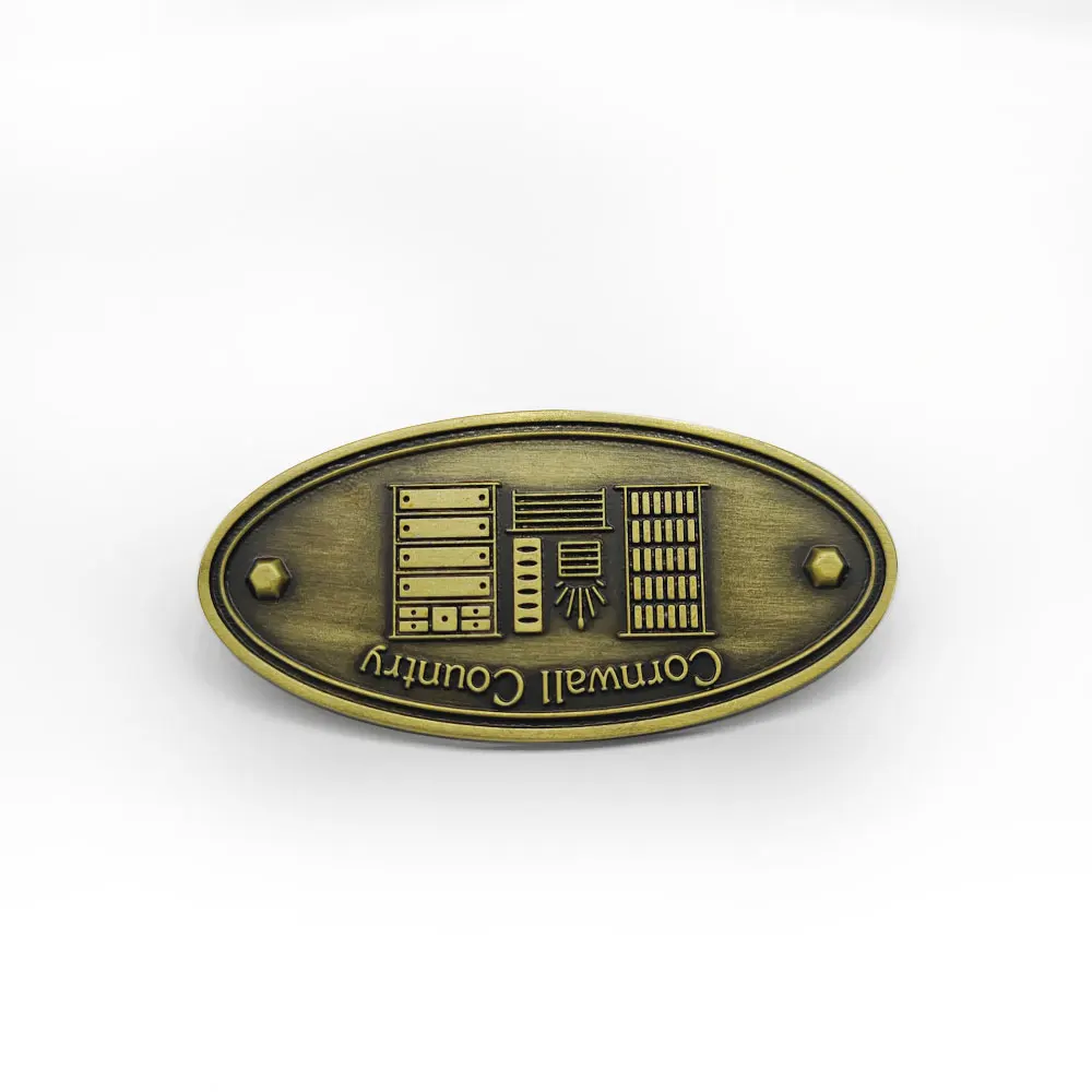 Competitive price durable embossed aluminum metal logo nameplate badge
