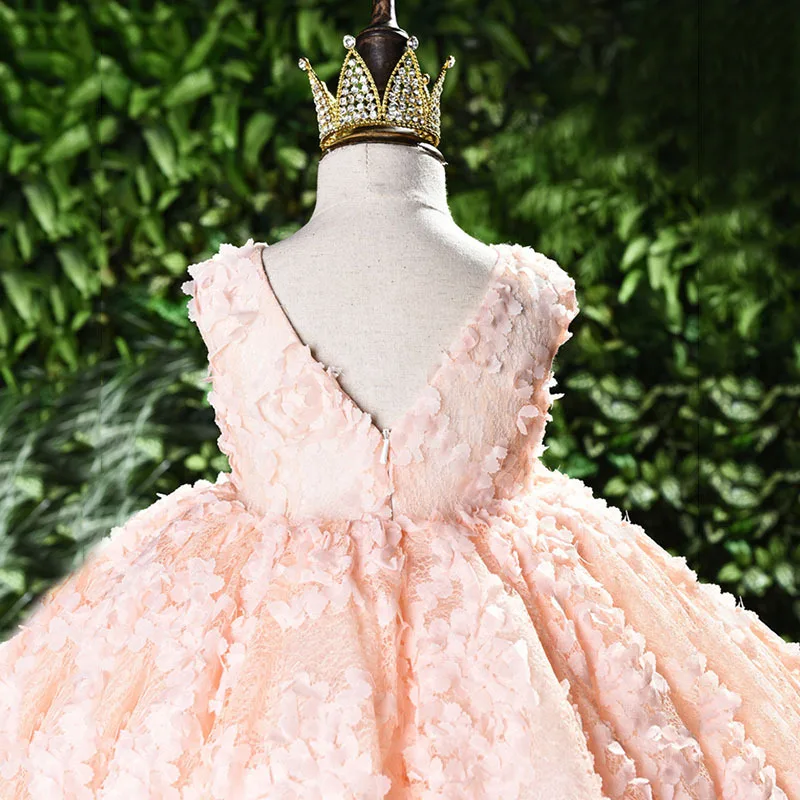 Corset Mesh  Princess Skirt V-neck Girls Dresses Cake Skirt Vest Style Girls Dresses For Party