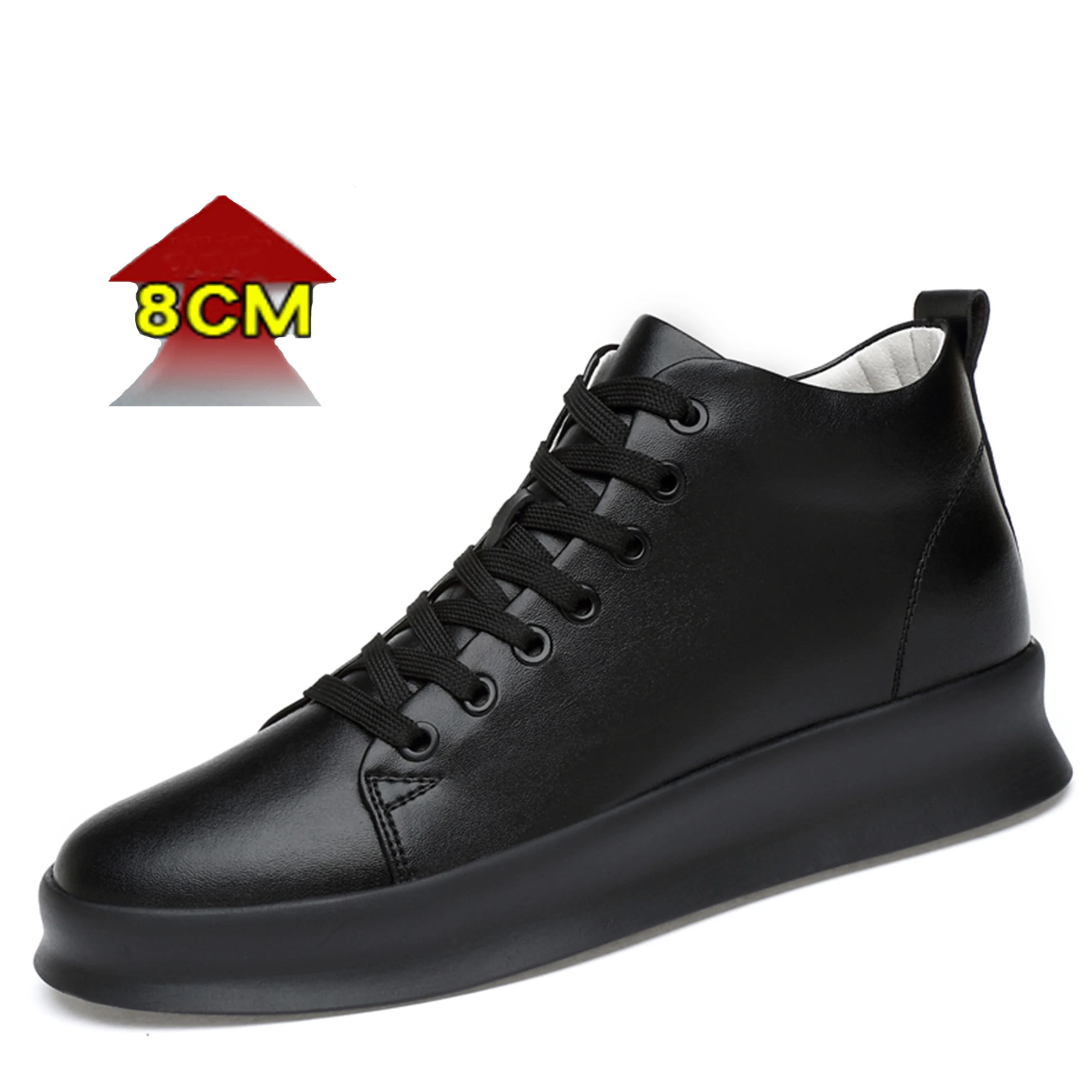 
High Quality Invisible Men Women Elevator Genuine Leather Height Increasing Shoes 