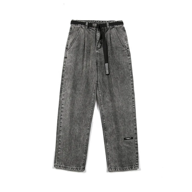 GDJ011 high street vintage denim mens designer jeans heavy washing hip hop men jeans loose fit