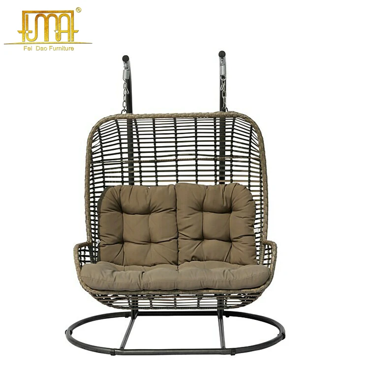 Garden Wicker Outdoor Furniture Double Size Hammock Hanging Swing Chair