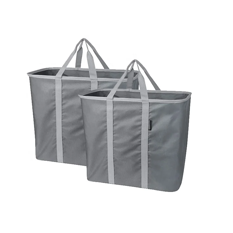 Portable Shopping Shoulder Tote Bag Oxford Large Capacity Foldable Laundry Tote Bag Sundries Storage Basket With Handle