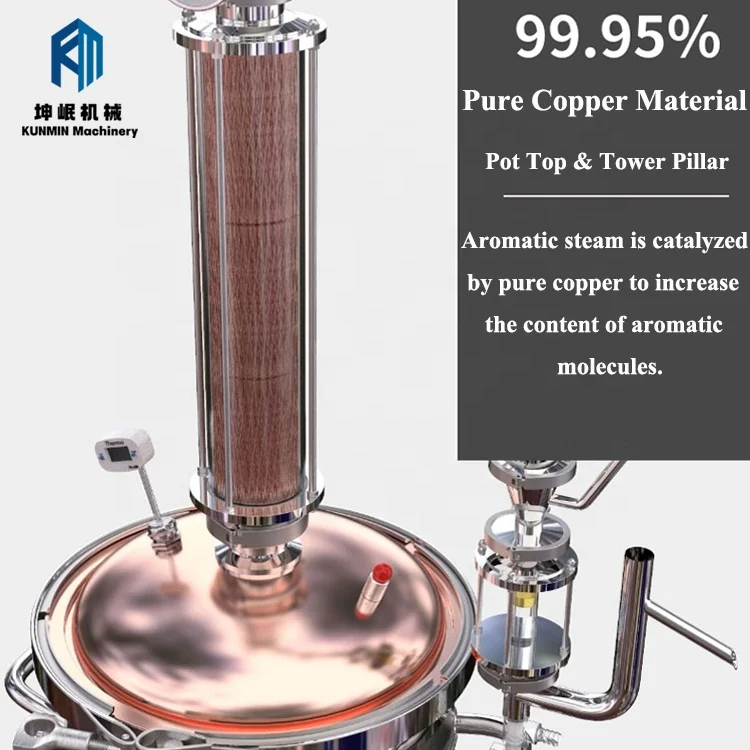 Low Labor Intensity And High Efficient Lavender Steam Distiller Essential Oil Distill Extraction Equipment