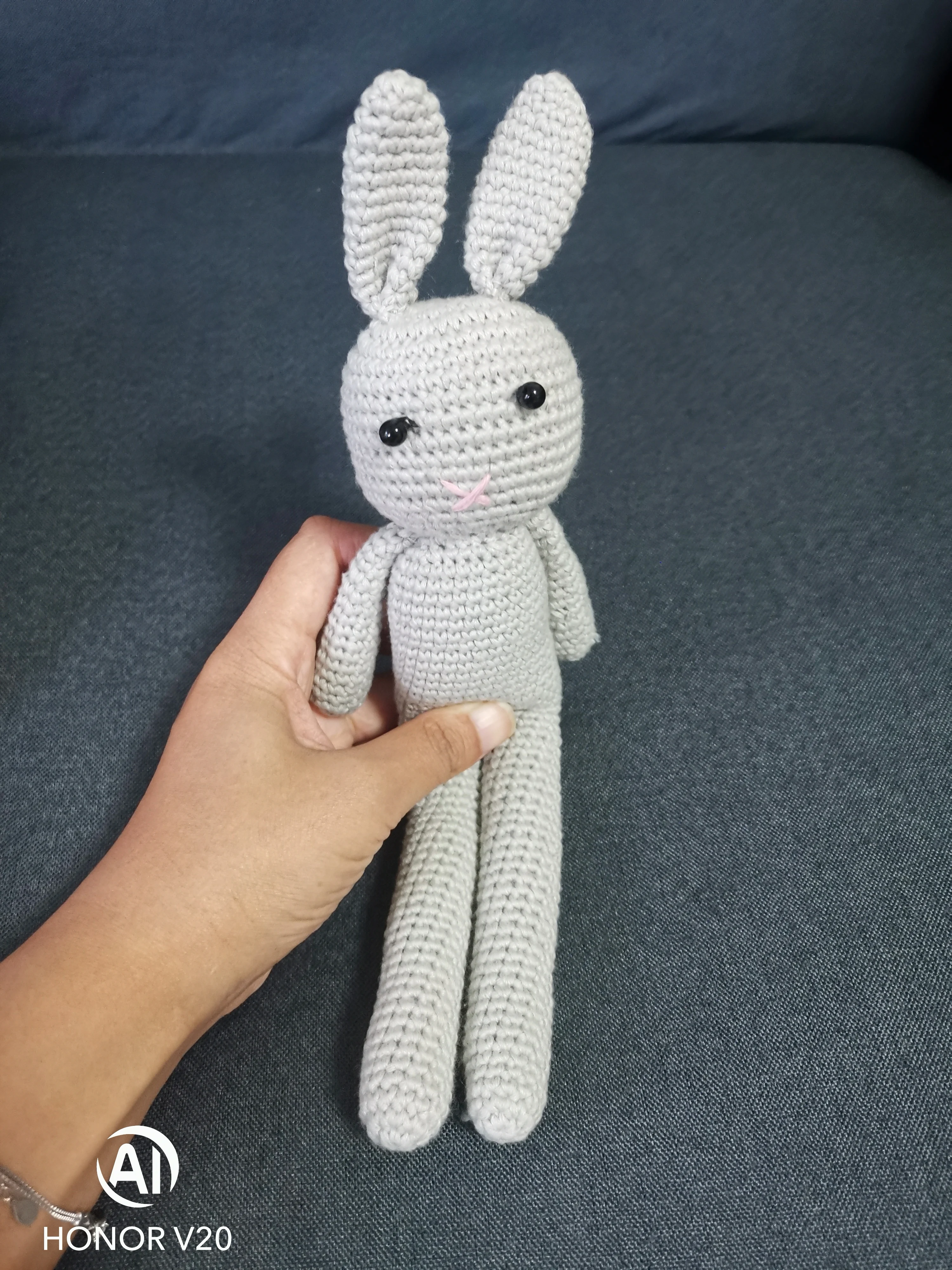 Новинка, детский подарок, вязаный кролик, игрушки-животные, детский успокаивающий спящий Мягкий Кролик, вязаные крючком плюшевые игрушки ручной работы