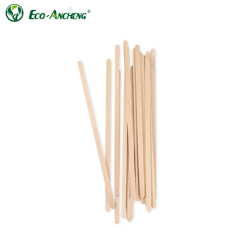 Hot Sale Bulk Bamboo Drink Stirrer Disposable Coffee Stirrer with Eco Friendly Individually Paper Wrapped