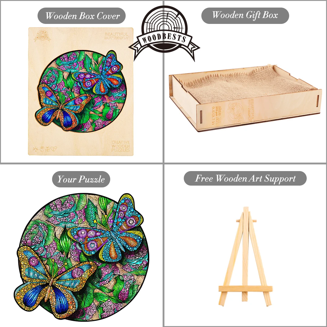 WOODBESTS Hot Selling Laser Cutting Animal Shaped Wooden 3d Jigsaw Puzzle for Family Connection Gaming Puzzle