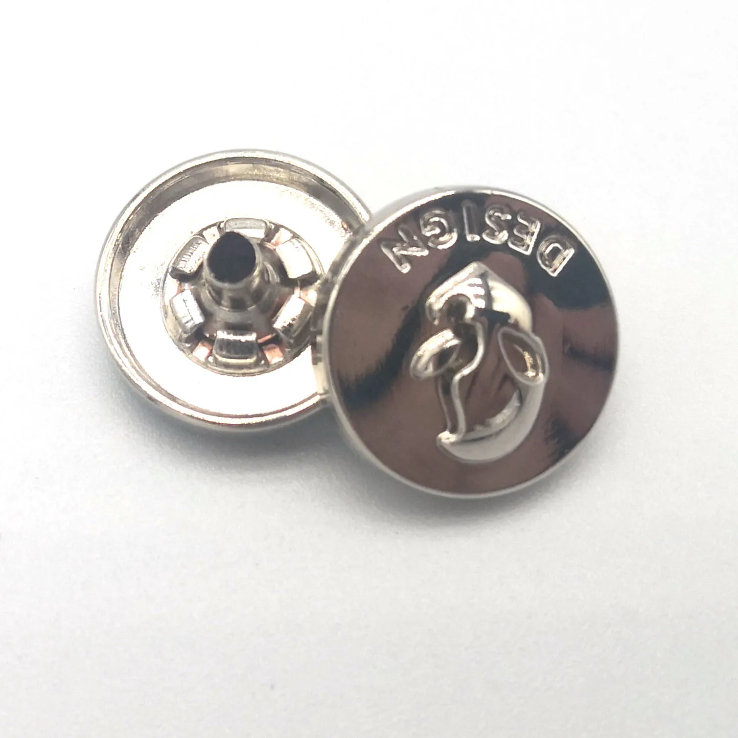 Custom metal clothing button manufacturer snap metal button with logo