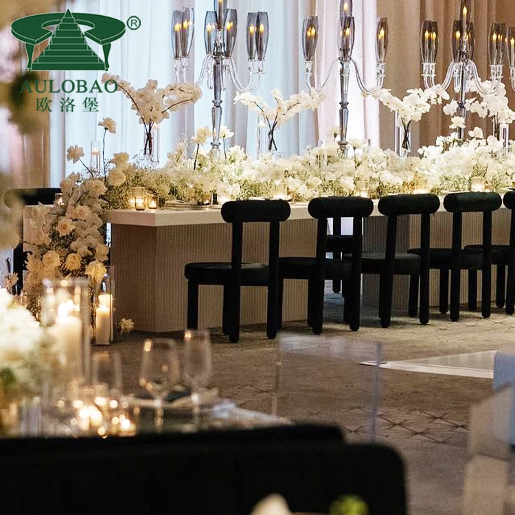 Dubai Wedding Decor Event Metal Black Velvet Wedding Chair