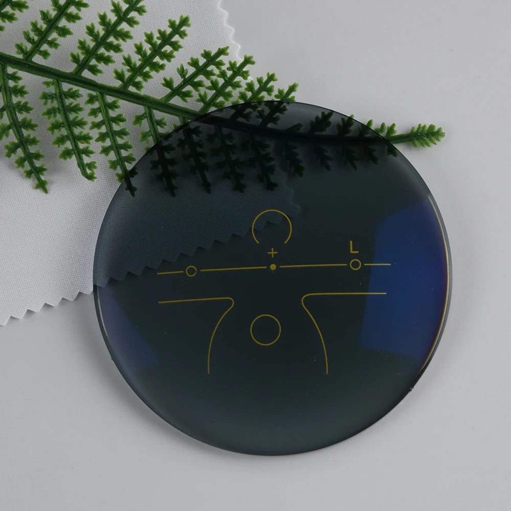 China Lens Wholesale  Blue Block Clear Base Hot Reading  Multifocal Lens 1.56 Photochromic Grey  Brown Progressive Lens