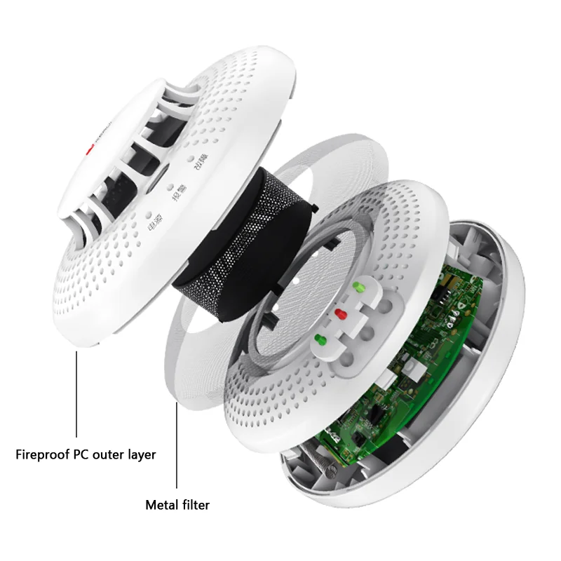 Hot Selling KR-WSD05 Tuya WIFI Fire Alarm Smoke Detector 85db Standalone Home Security Smoke Sensor