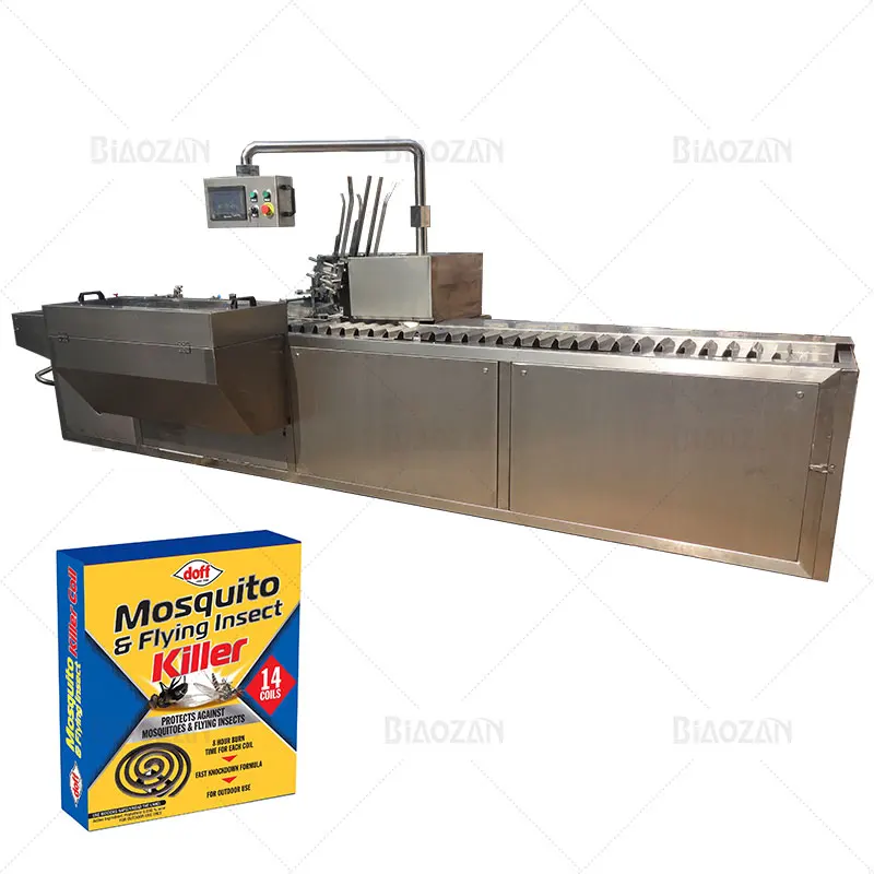 Mosquito Repellent Incense Packing Machine Multifunctional Incense Coil Carton Box Packing Machine production line