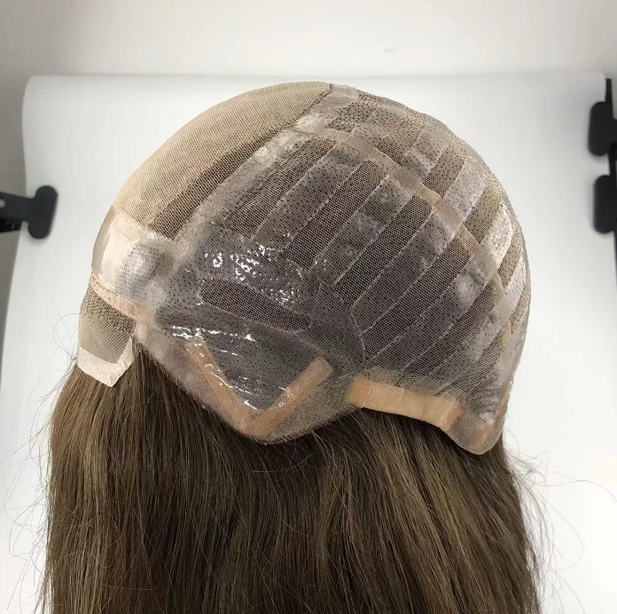 lace front medical silicone wig gripper skin human hair for woman ready for shipping