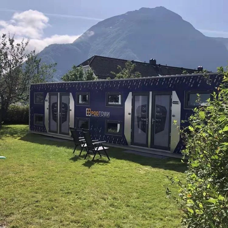 40 feet container house prefab resort with capsule bed for outdoor