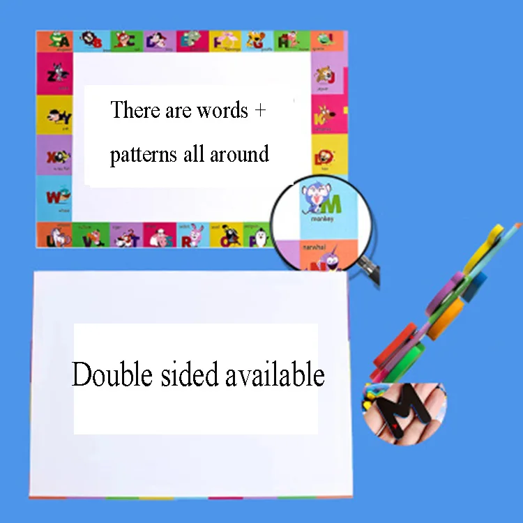 Children Educational Double Sided PET Magnetic Whiteboard Dry Erase White Drawing Board
