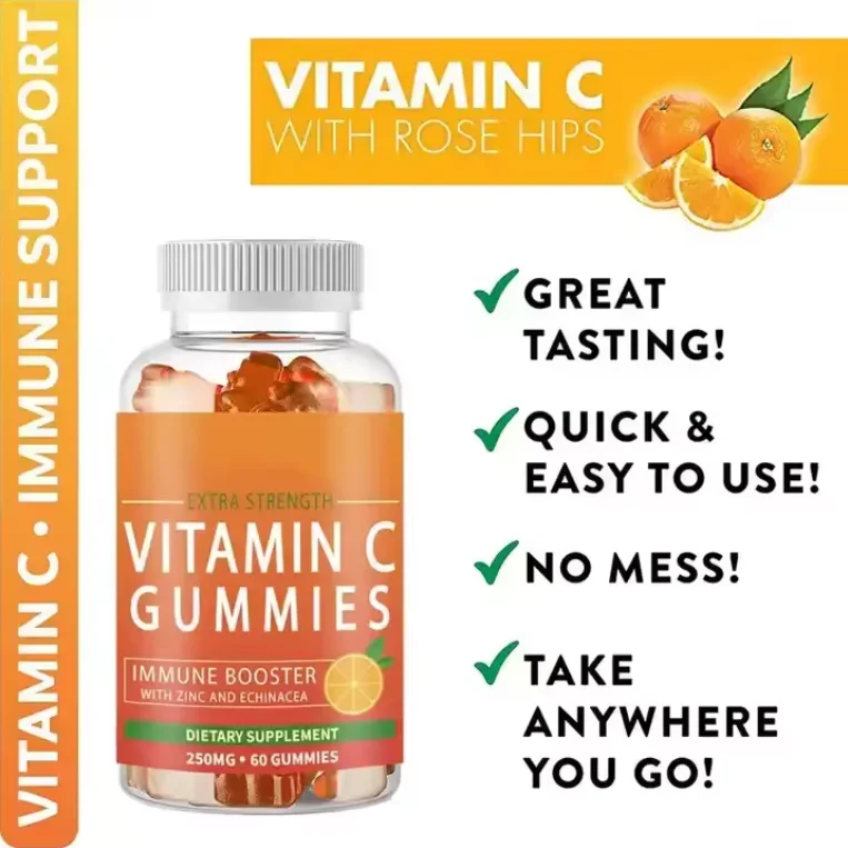 OEM Vitamin C gummies поддерживает иммунную систему Gummies