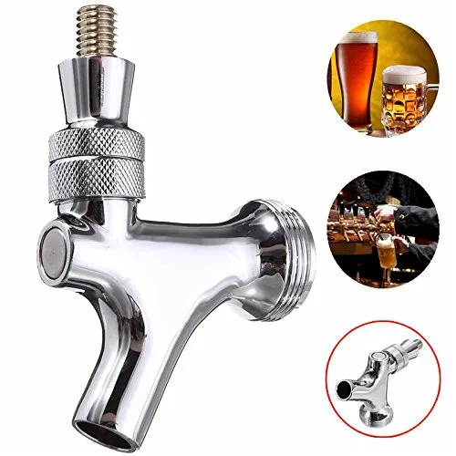 304 Stainless Steel Draft Beer Keg Tap Beer Tap with Well-Pouring Fits for American Beer Shanks and Towers