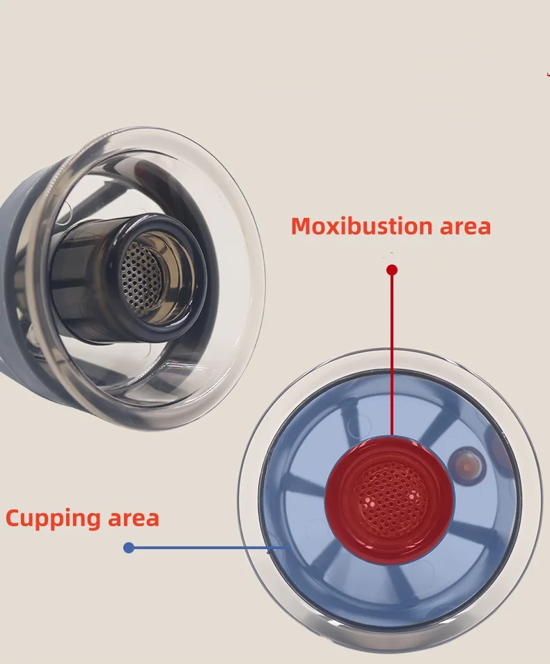 6 cups Chinese vacuum multi-functional moxibustion cupping 2-in-1 set Body massage therapy Health suction for physical therapy
