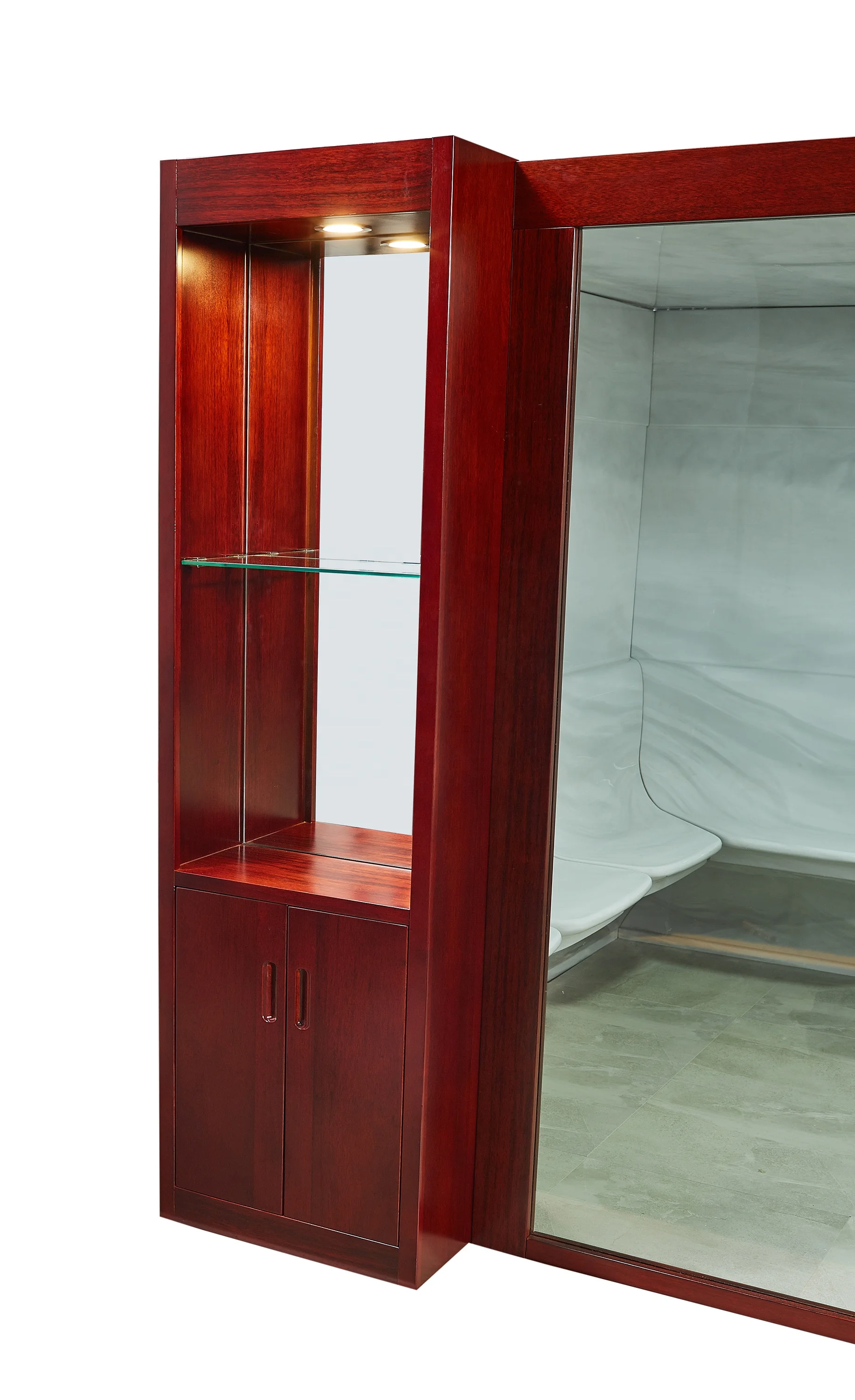 MEXDA 6-8 Person Sauna and Steam Combined Room Red Cedar Hemlock Dry Sauna Cabin and Acrylic Wet Steam House WS-1803