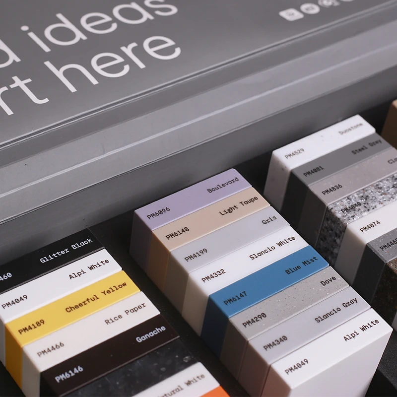 Artifical Stone Marble Table Top Crystal Quartz Solid Surface Sheet For Decoration Of Educational Institutions