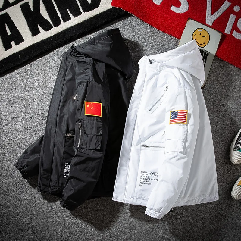 Wholesale Men 100% High Quality Add Cotton NASA Bomber Flight Jacket