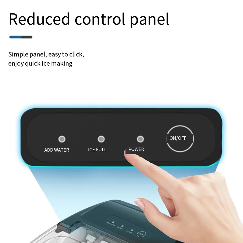 Beeman  Mini Portable Ice Maker Household Stainless Steel Countertop Bullet Shaped Ice Maker Machine