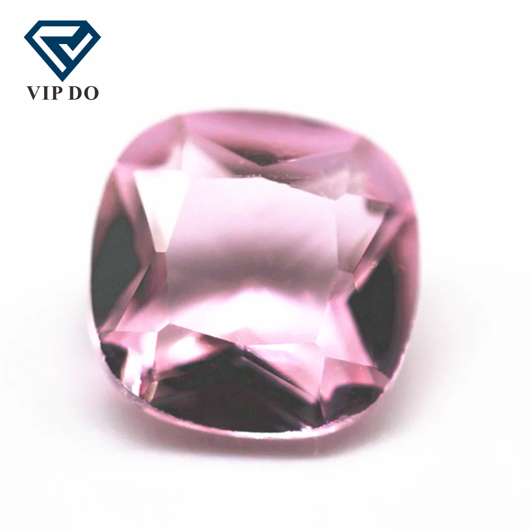 3*3-12*12mm bright cut cushion cut pink K9 crystal glass gemstones loose synthetic glass stones cushion shape glass crystal gems