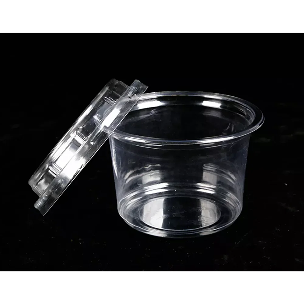 Factory Wholesale Disposable Transparent PP Material Small Food Containers Plastic Sauce Round Dessert Cups