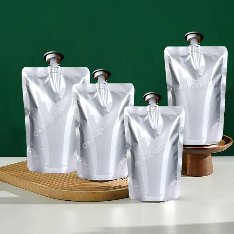 Hot Sale 250ml 500ml 1L 2L Aluminum Gas packaging Stand Up Spout Pouches for Gas packaging
