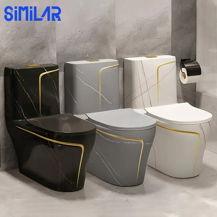 SIMILAR Factory Bathroom Round Marble Toilets Bowl Toilets for Bathroom