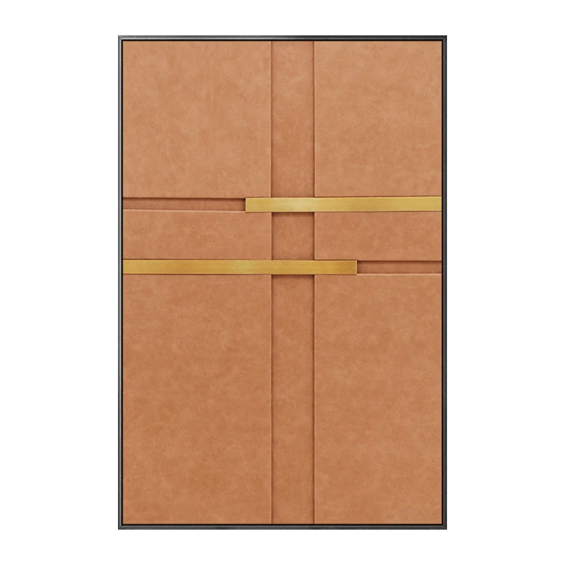 Simple Modern Metal Wall Art 3d Three-dimensional Physical Picture Of Metal Leather Framed Wall Art