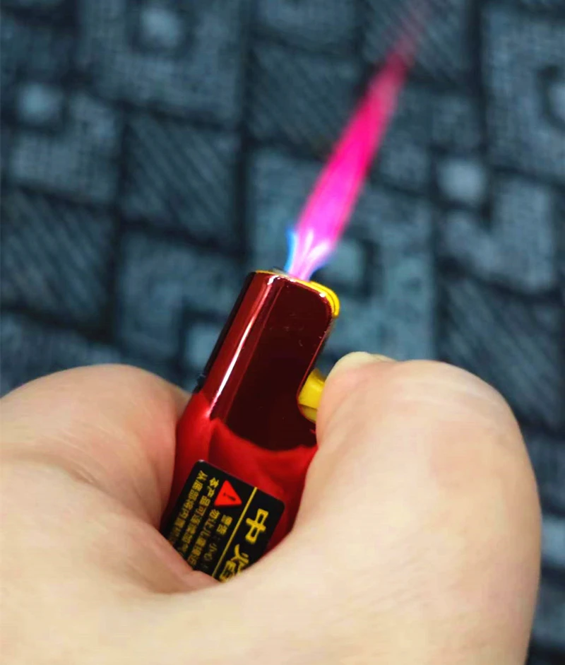 Chinese lighters leader enterprise wholesale F019 slim gas tank windproof cigarette metal disposable gas lighter