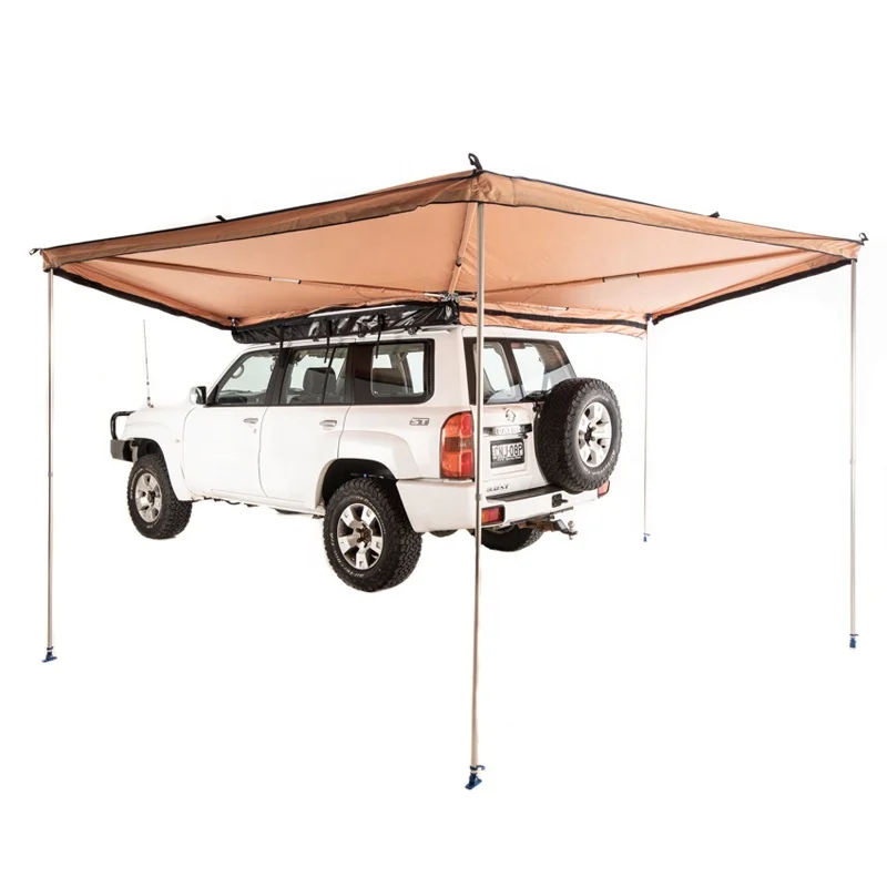 large space sunproof camping canvas car side awning foxwing awning