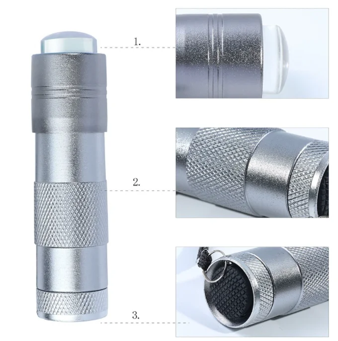 Mini UV Nail Lamp Presser Handheld LED Nail Curing Nail Dryer with Silicone Head 12beads Nice Gift Choice