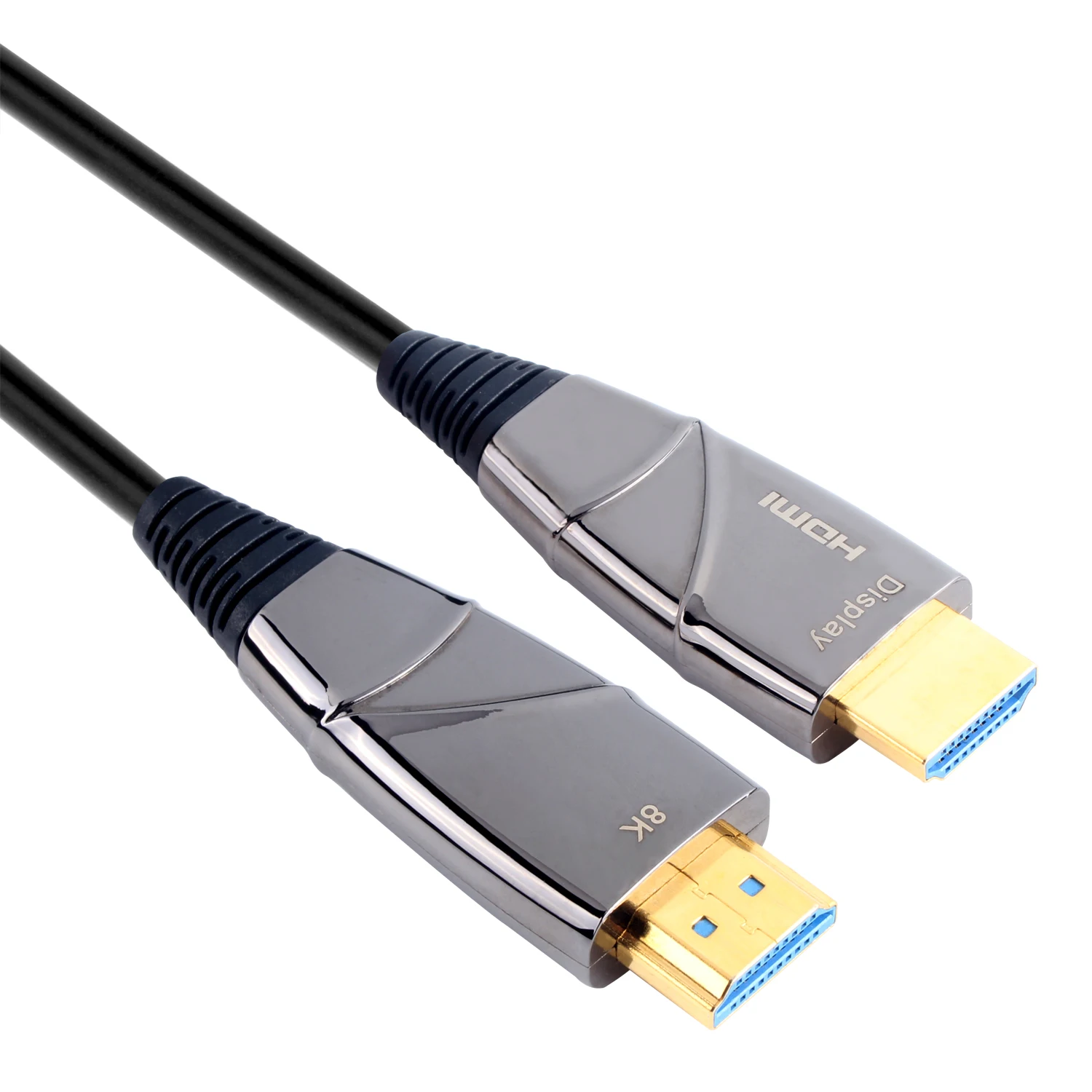 VCOM Zinc Alloy Metal Hood MAX 50m Active Optical HDMI Cable 3D HDR 2.1V 8K 60Hz Fiber Optic HDMI for PS5