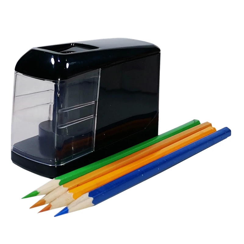 USB электрическая точилка для карандашей для офиса и дома, Черная