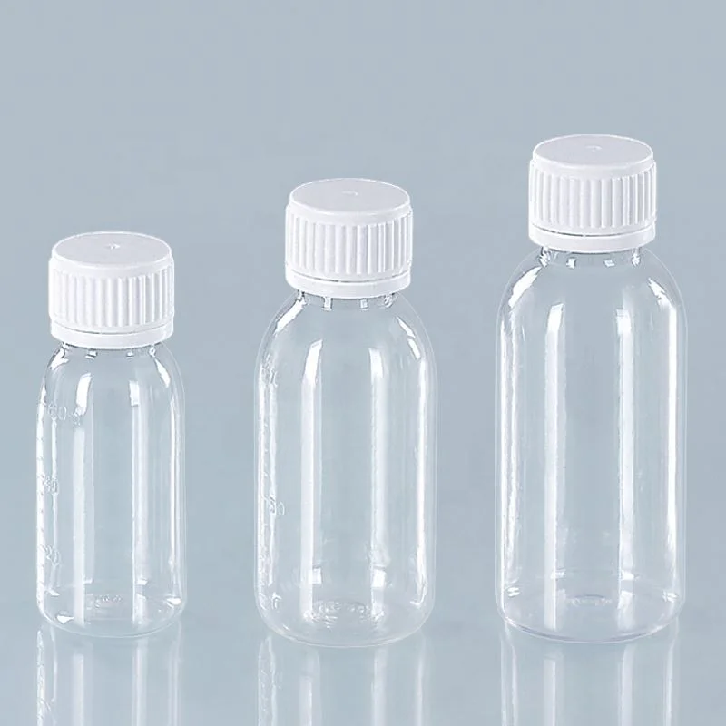 60ml PET white Clear Plastic Cough Syrup Bottle Oral Liquid Bottle