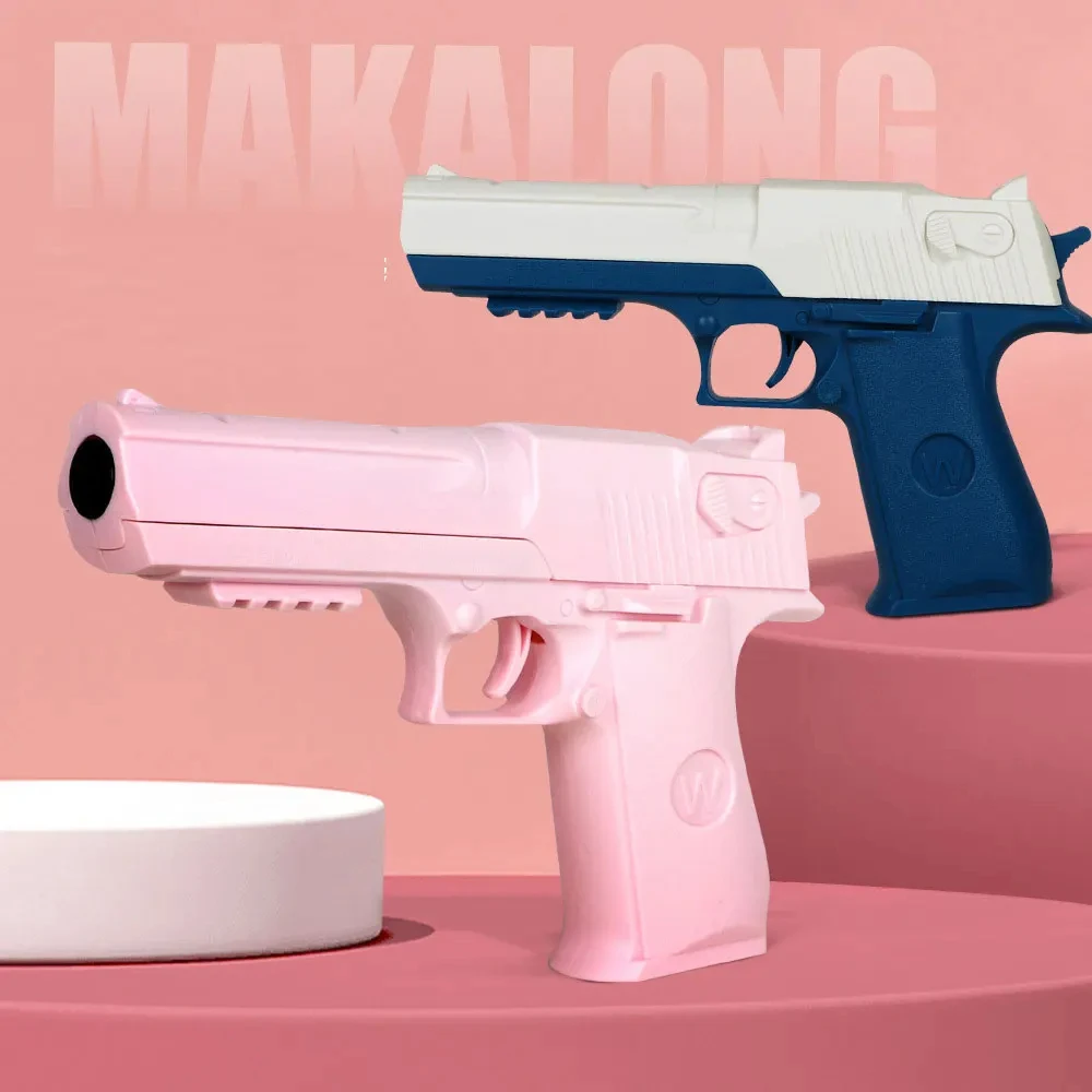 Children Toy Guns Desert Eagle Pistol Manual Handgun Toy Foam Shooting Model Launcher For Boys Girls Outdoor Games