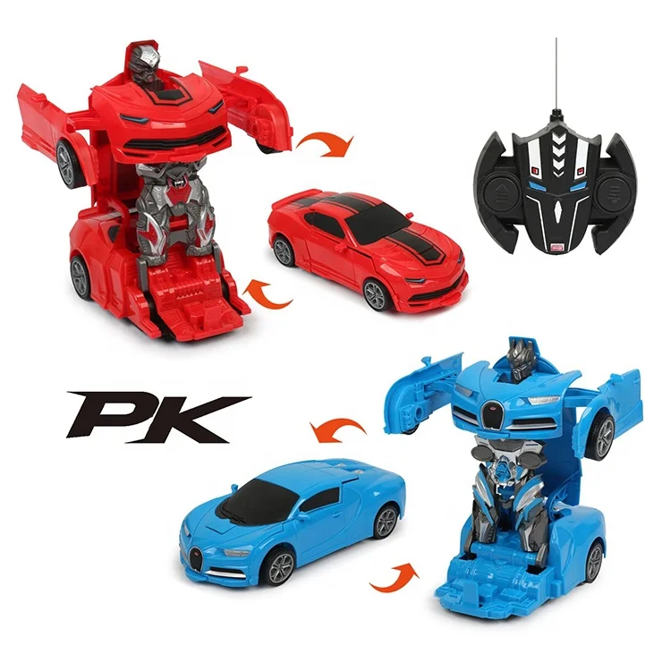 
For Kids 2 PCS Small Electric PK Battle RC Toys Deformation Remote Control Cars Robots 